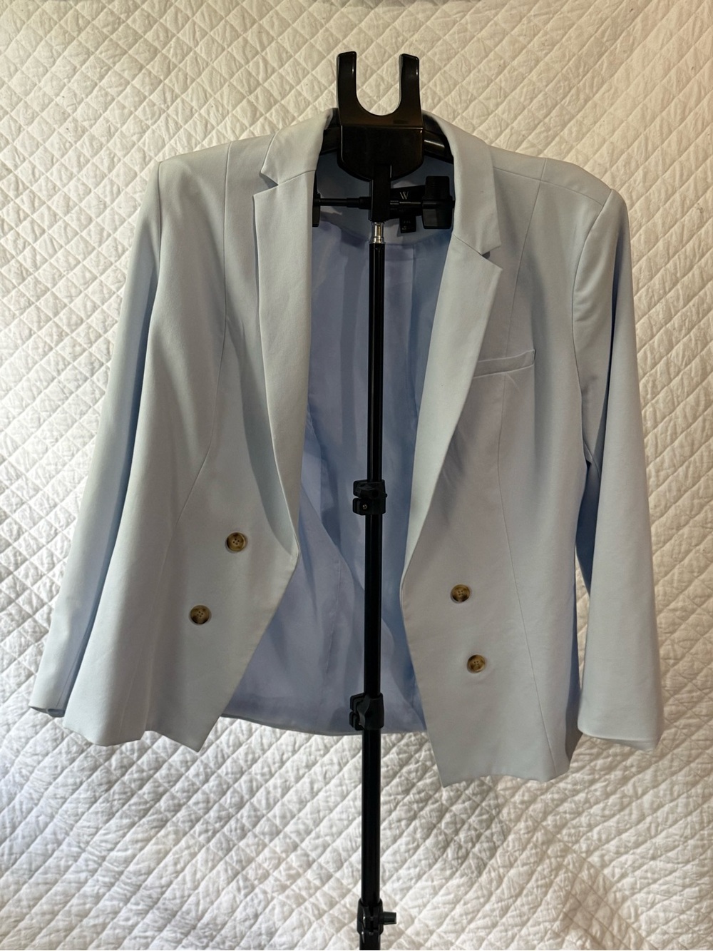Worthington Pastel Blue Double-Breasted Blazer